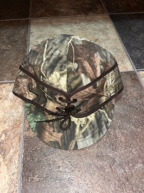Camo Cotton Hunting Cap - Brown/Green size 7